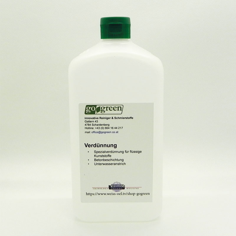 Verdünnung für flüssige Kunststoffe